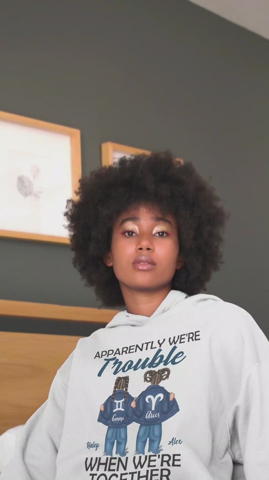 Trouble Together - Personalized Bestie T-shirt And Hoodie