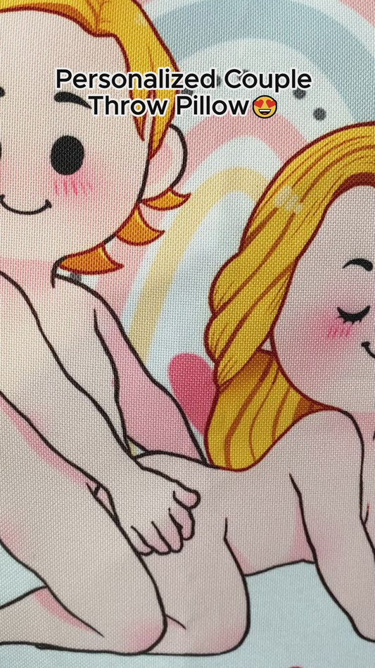 Together Is Our Favorite Place To Be - Personalized Couple Throw Pillow