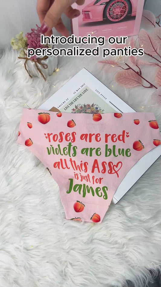 Roses Are Red Violets Are Blue - Personalized Couple Women Briefs