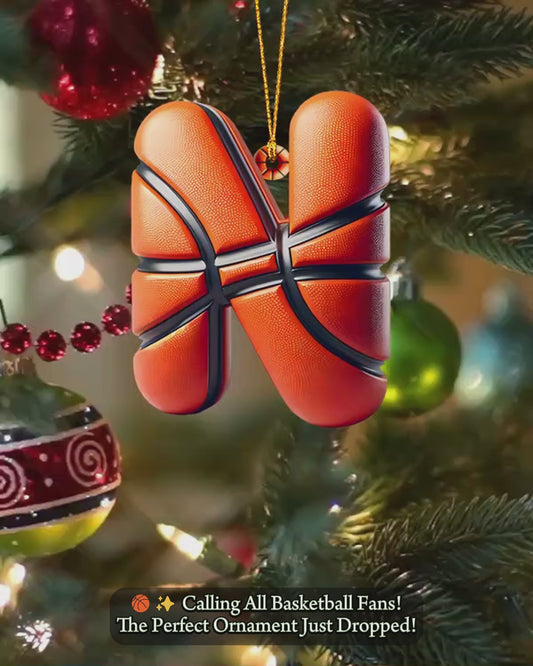 Basketball Letter - Personalized Basketball Ornament