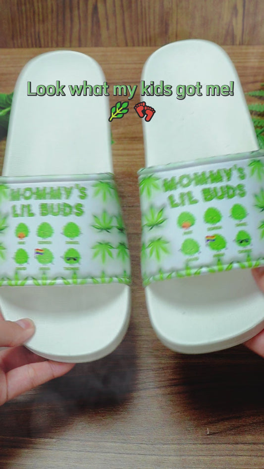 Daddy's Lil Buds Any Title - Personalized Weed Slide Sandals