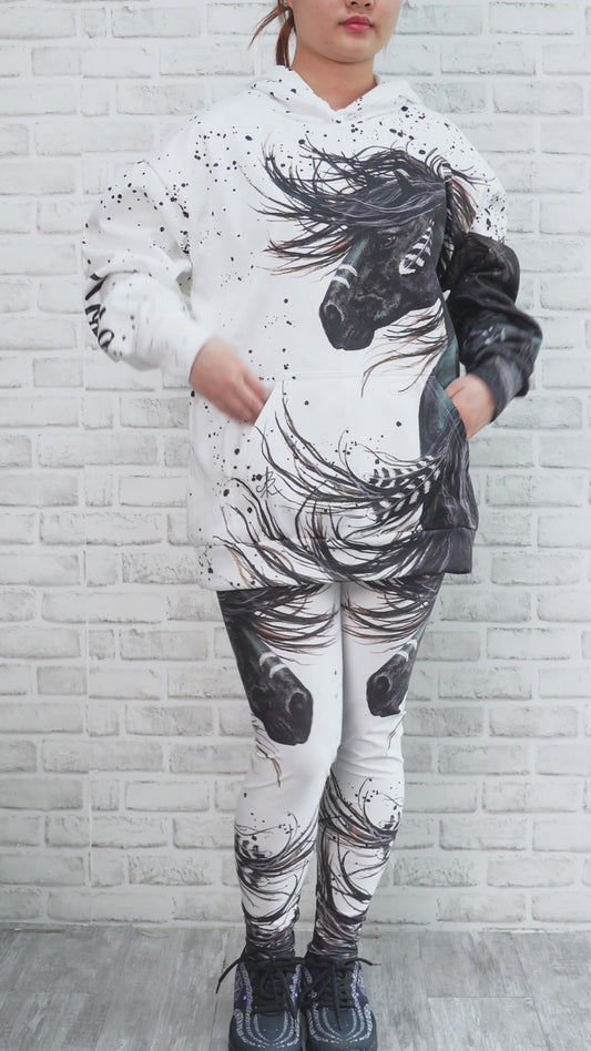 Love Horses - Personalized Horse Hoodie and Leggings