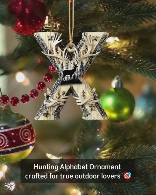 Any Letter, Hunting Alphabet - Personalized Hunting Ornament