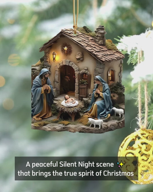 Silent Night - Personalized Christian Ornament