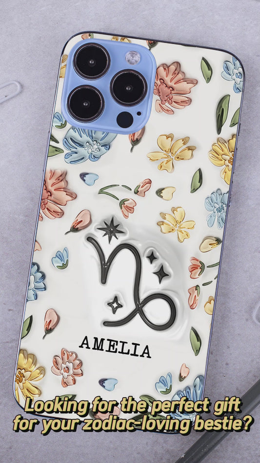 Floral Zodiac Sign - Personalized Horoscope Phone Case