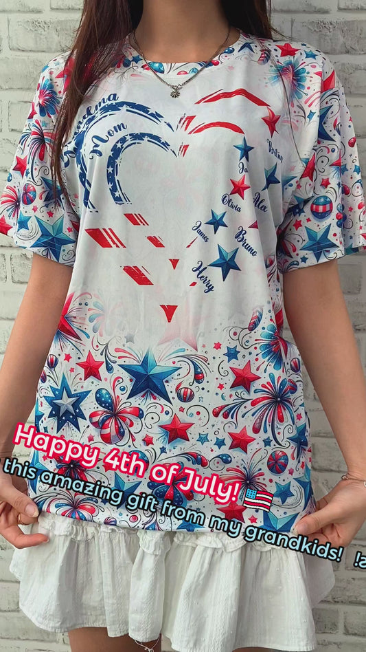 American Grandma - Personalized Grandma All Over Shirt