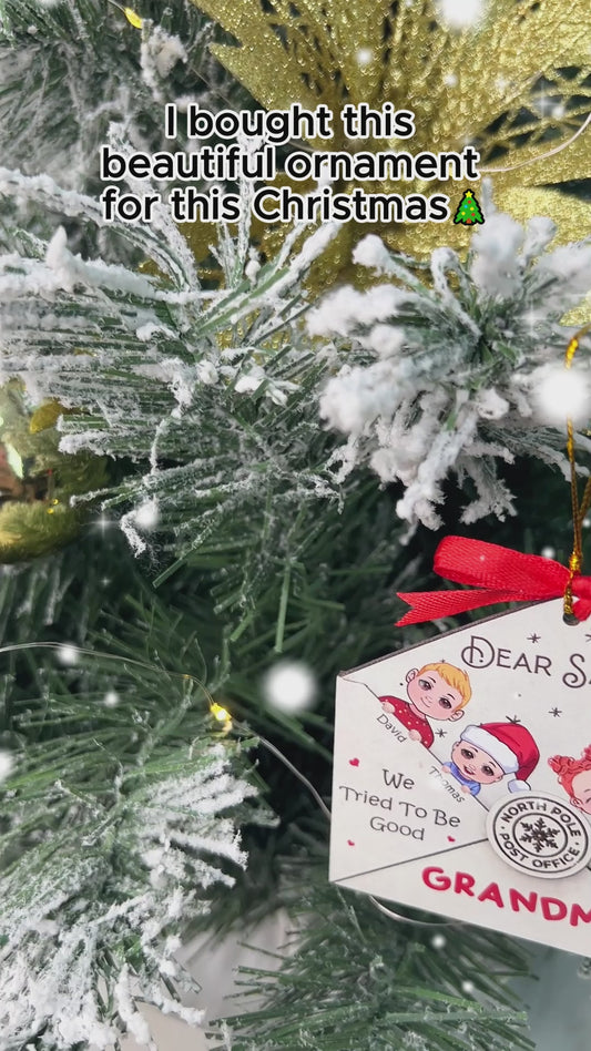 Dear Santa We Tried To Be Good - Personalized Grandma Ornament