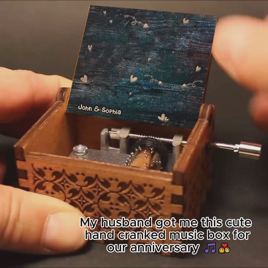 Sounds Like - Couple gift for boyfriend, girlfriend, husband, wife - Personalized Hand Crank Music Box