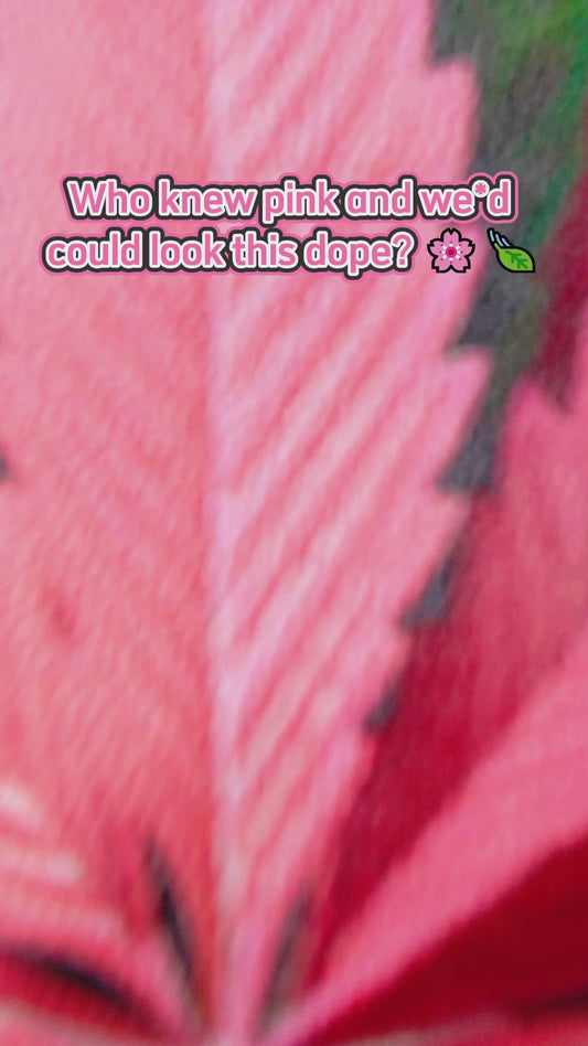 Pink Stoner Chick - Personalized Weed Leather Handbag