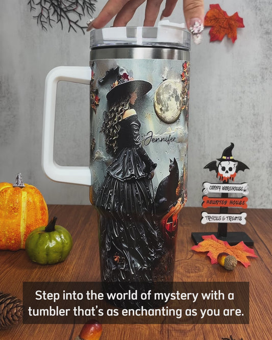 Beautiful Witch - Personalized Witch Tumbler With Handle