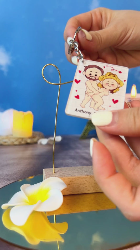 I Just Want You To Be Happy - Couple gift for husband, wife, boyfriend, girlfriend - Personalized Keychain