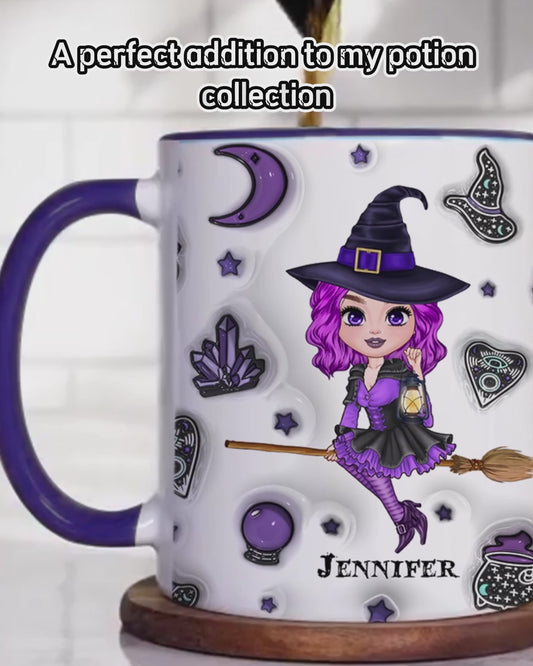 Moon Child - Personalized Witch Accent Mug