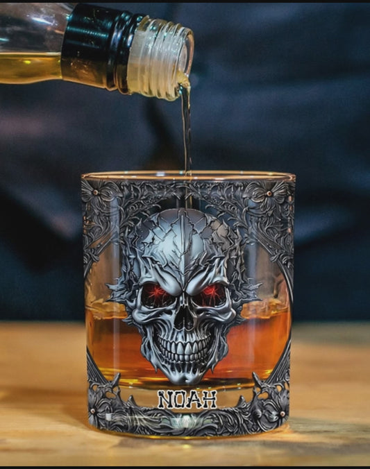 Cool Skull - Personalized Skull Whiskey Glass