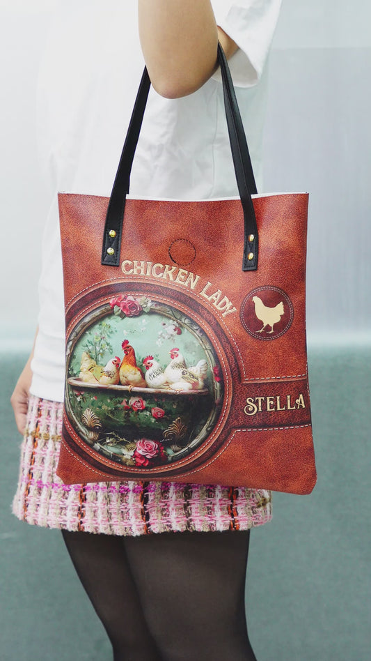 Chicken Lady - Personalized Chicken Tote Bag