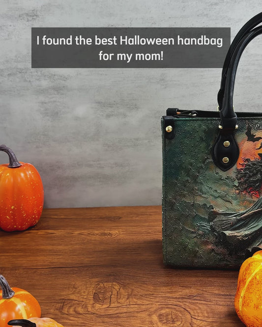 Happy Halloween - Personalized Mother Leather Handbag