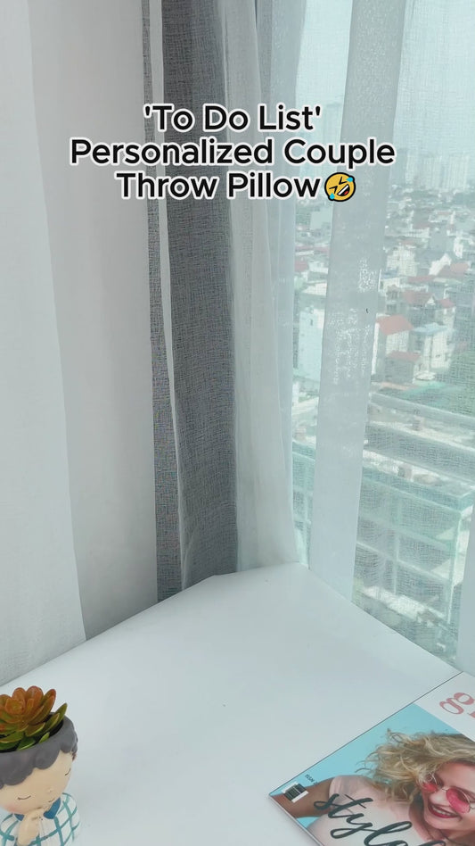 To Do List - Personalized Couple Throw Pillow