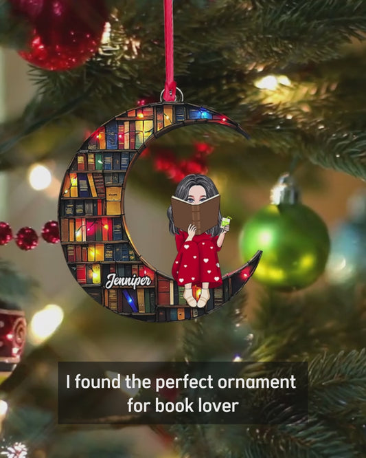 Just A Girl Who Loves Books - Personalized Book Custom Shaped Ornament