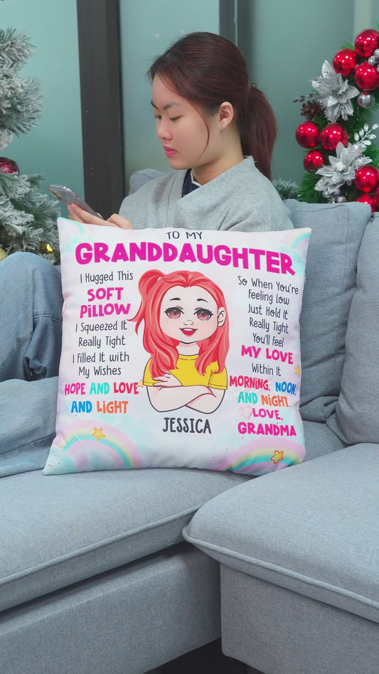 To My Grandkids - Personalized Kid Throw Pillow