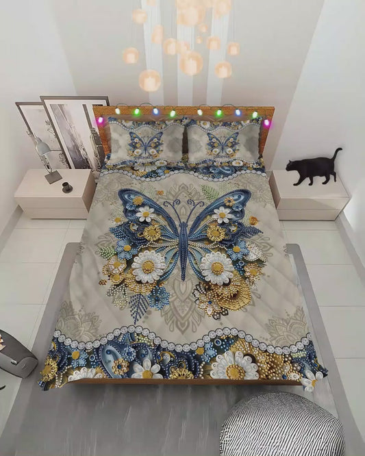Beautiful Butterfly - Personalized Butterfly Quilt Set