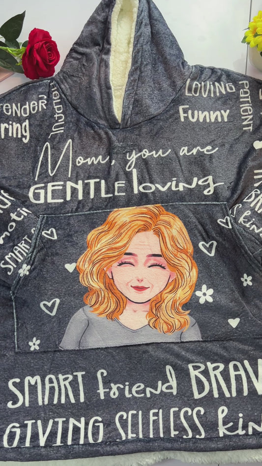 Mom You Are Beautiful - Personalized Mother's Day Mother Blanket Hoodie