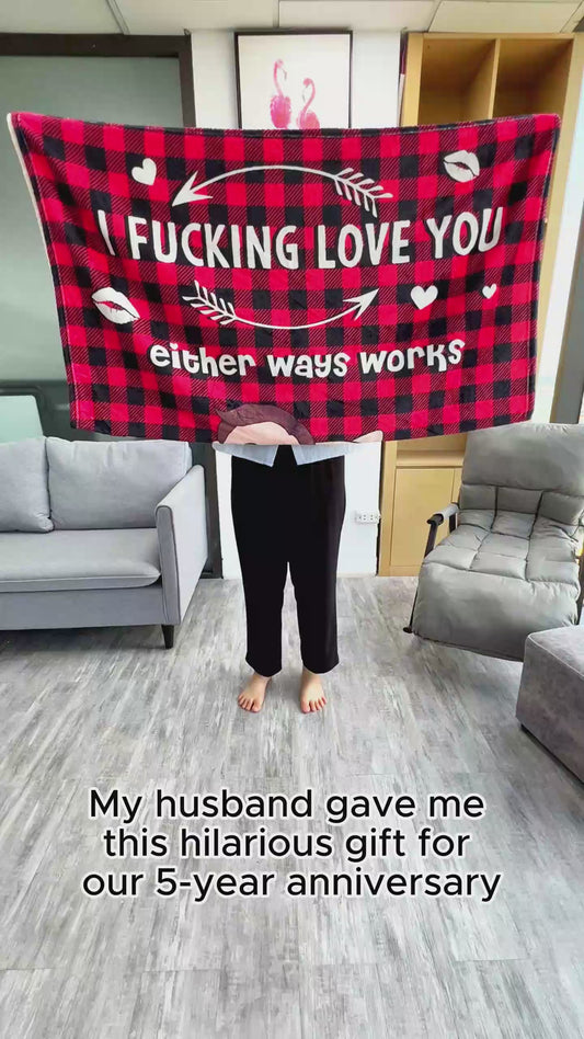 I Love Your Butt - Personalized Couple Blanket