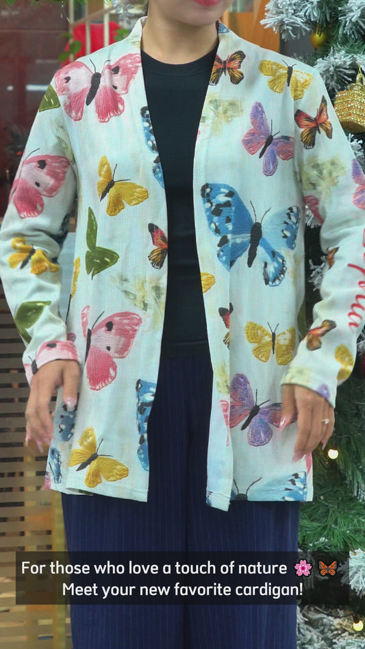 Butterflies Garden - Personalized Butterfly Cardigan