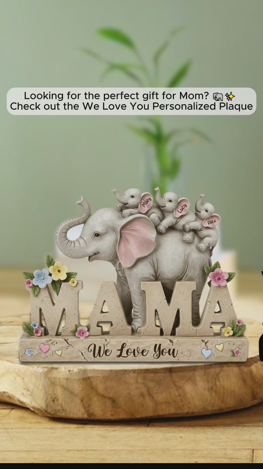 We Love You - Personalized Mother Custom Shaped Acrylic Plaque