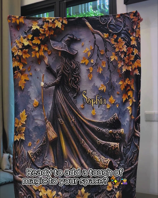 Beautiful Witch - Personalized Witch Blanket