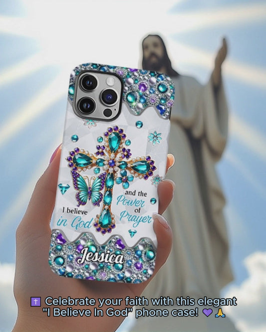 I Believe In God - Personalized Christian Full Print Phone Case