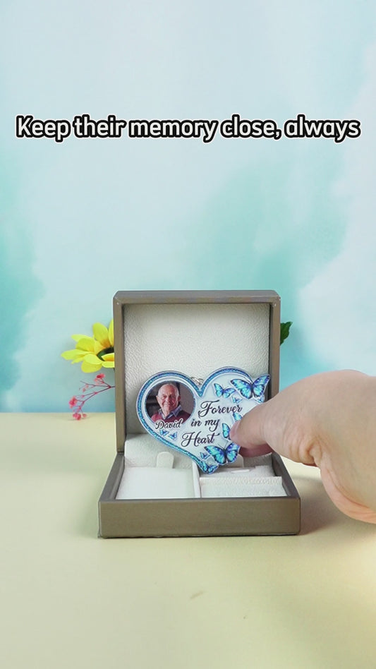 Forever In My Heart - Personalized Memorial Keychain