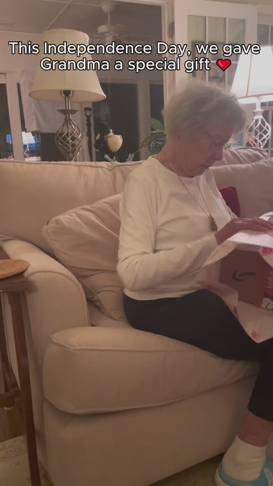 Grandma & Grandkids Puff Heart Flag - Personalized Grandma Car Ornament