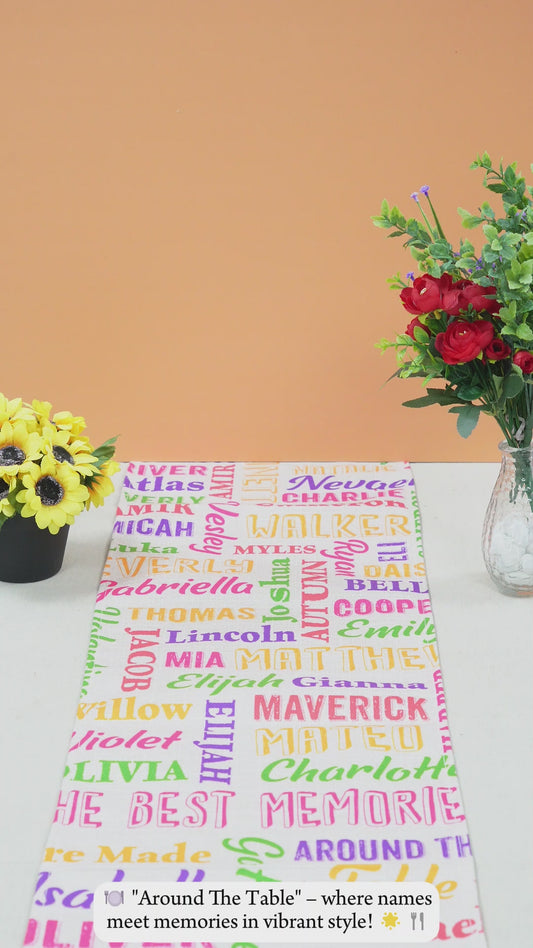 Around The Table - Personalized Family Table Runner