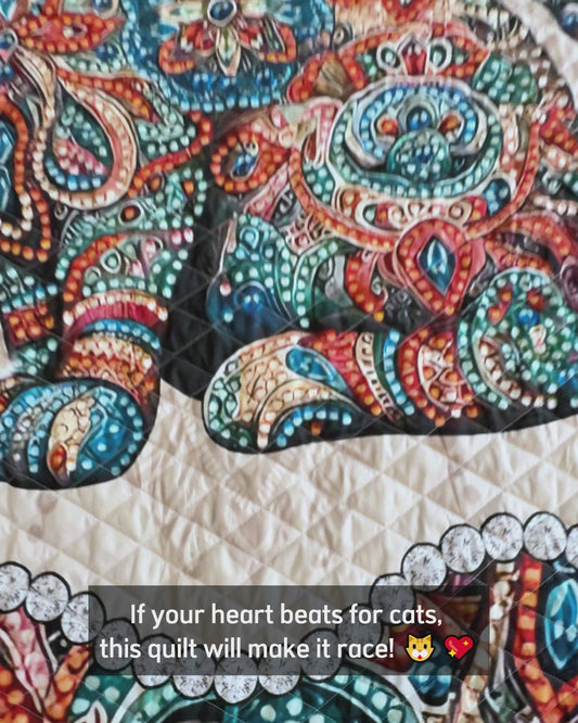 Beautiful Cat - Personalized Cat Quilt Set