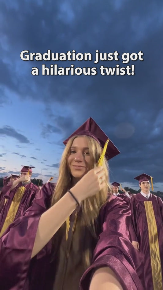 Funny Graduate Caricature - Personalized Graduation Keychain with Charms