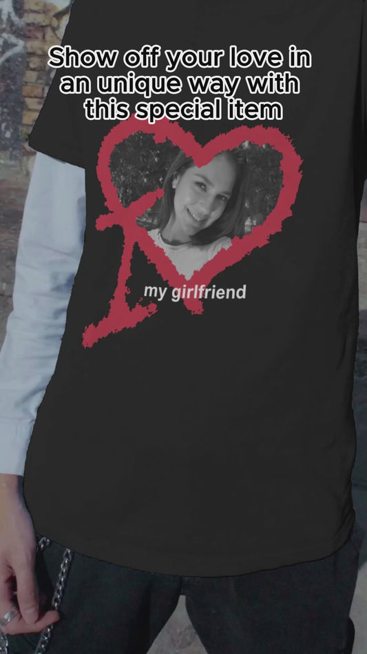I Love My Girlfriend Boyfriend Husband Wife Custom Photo - Personalized Couple T-shirt And Hoodie