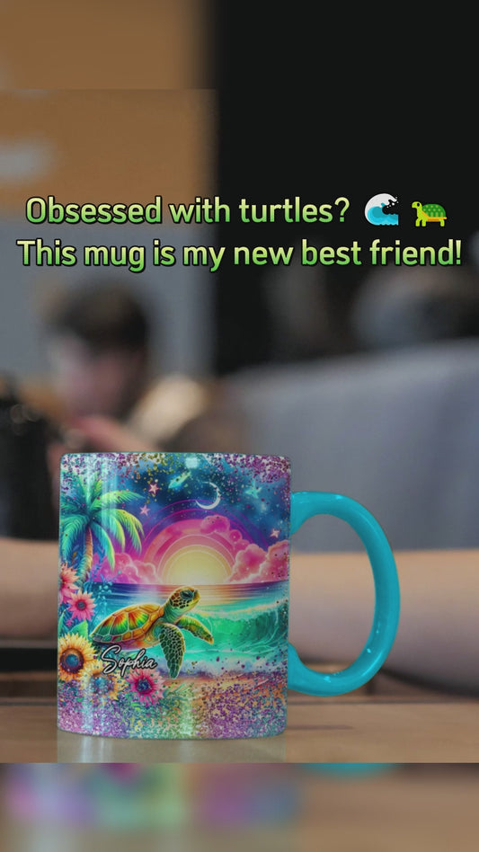Love Turtles - Personalized Turtle Accent Mug