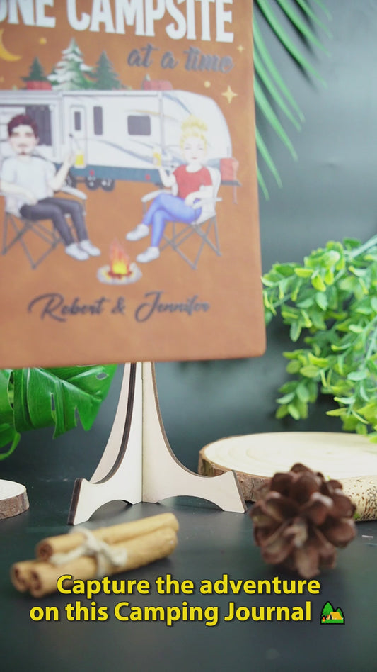 Making Memories One Campsite At A Time - Personalized Camping Leather Journal