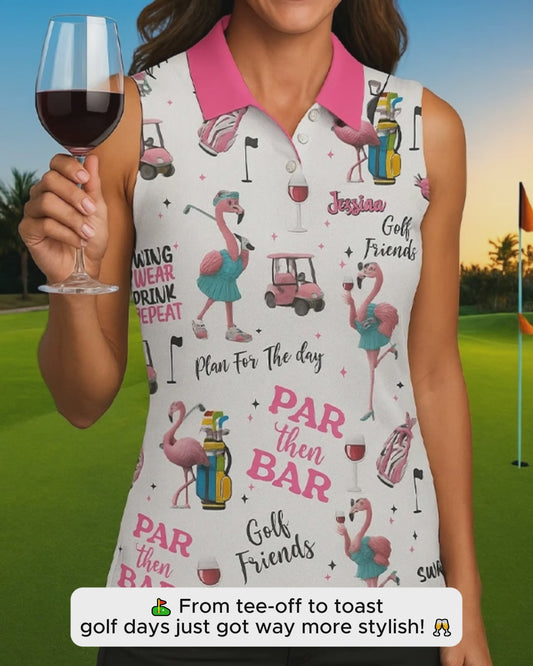Par Then Bar - Personalized Golf Sleeveless Polo Shirt