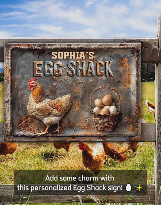 Your Egg Shack - Personalized Chicken Rectangle Metal Sign