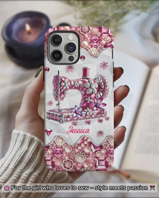 Just A Girl Who Loves Sewing - Personalized Sewing Full Print Phone Case