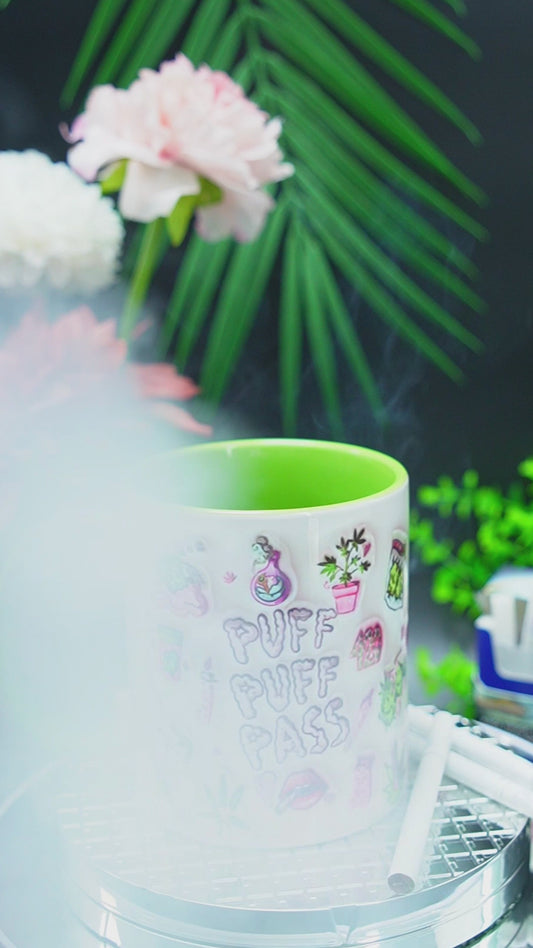 Puff Puff Pass Inflated 3D - Personalized Weed Accent Mug