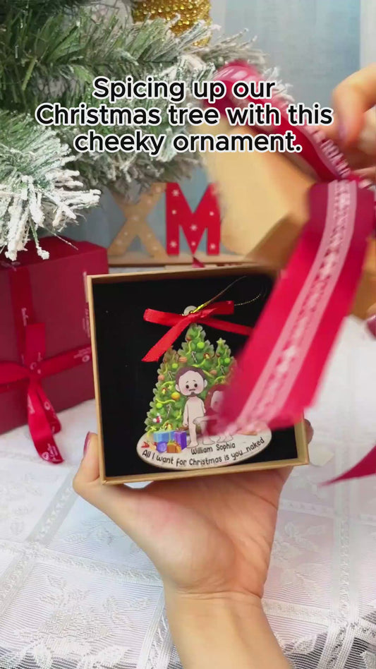 All I Want For Christmas Is You - Personalized Couple Ornament