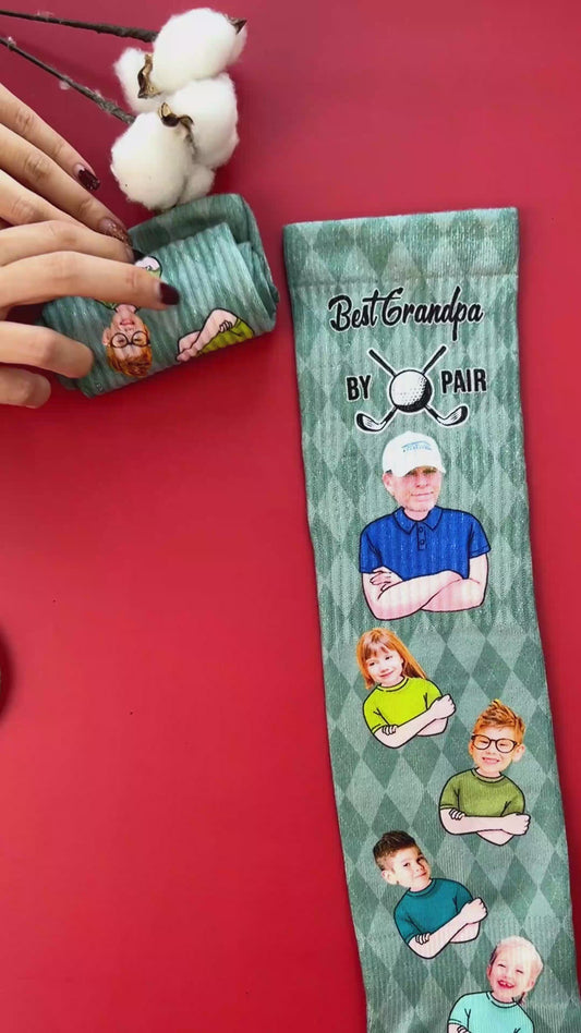 Best Dad By Par - Golf gift for dad, him, boyfriend, husband, grandpa - Personalized Socks