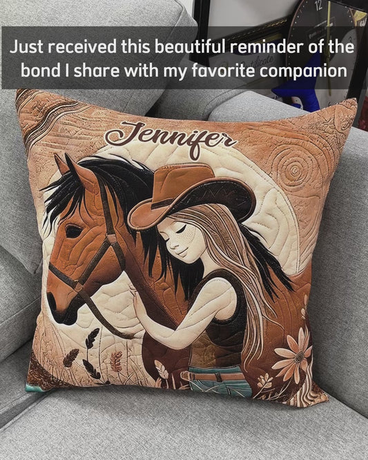 Horse Lovers - Personalized Horse Throw Pillow
