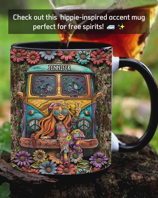 Awesome Caravan - Personalized Hippie Accent Mug