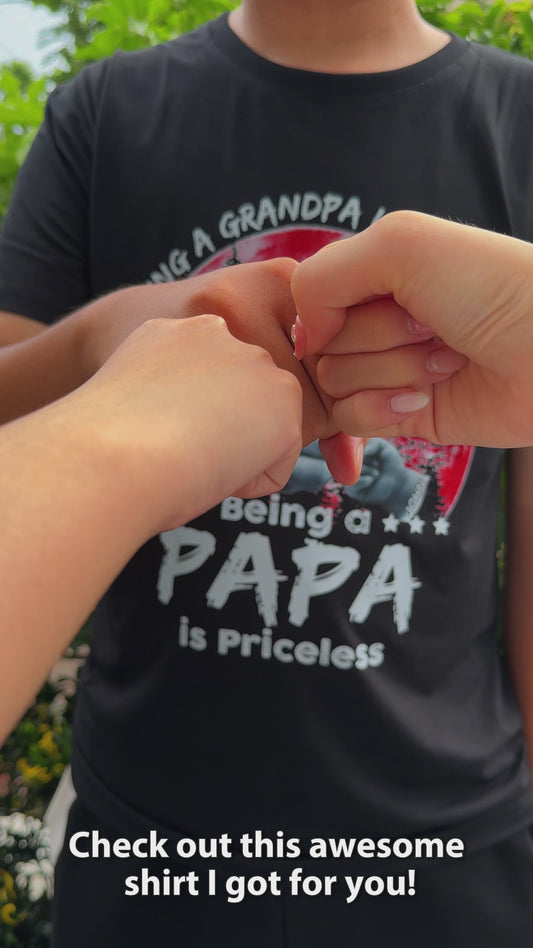 Father Son Red Moon Fist Bump - Personalized Father T-shirt And Hoodie