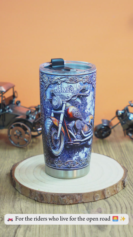 Time To Ride - Personalized Biker Tumbler