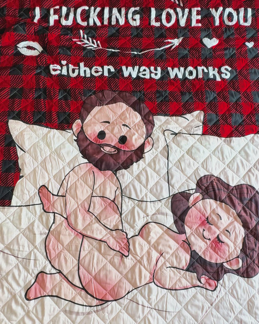 I Love You - Personalized Couple Quilt Set