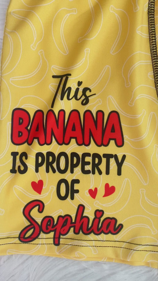 This Banana Is Property Of - Personalized Couple Men’s Boxer Briefs