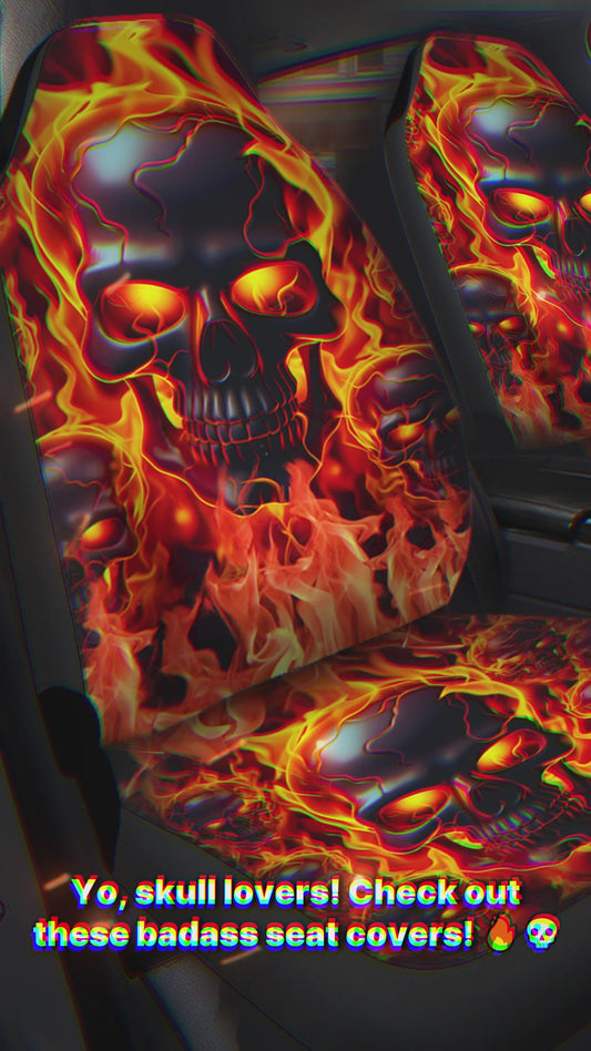 Get In Sit Down Shut Up Hold On - Personalized Skull Seat Covers